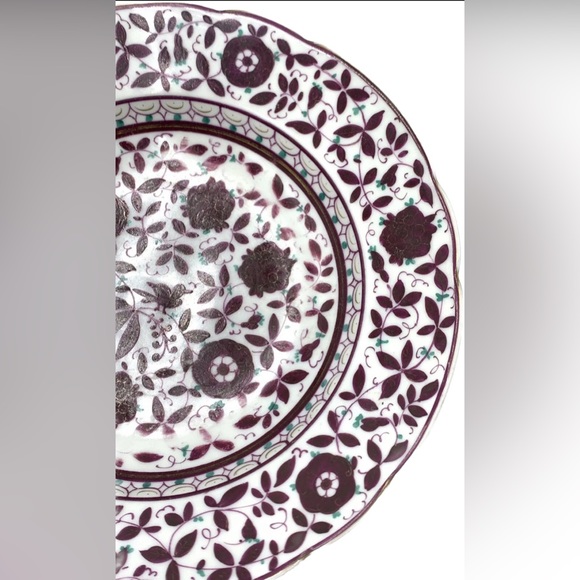 Royal Vienna Floral Soup Plate  1744-1749 ? Bindenschild Red Shield Antique - Picture 1 of 11